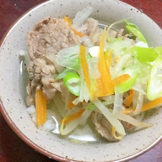 牛肉と野菜の白ダシ茶漬け！